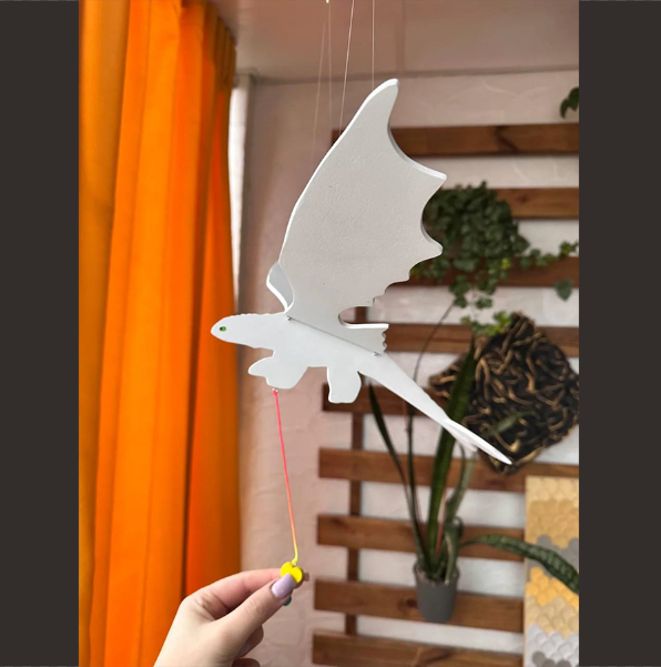 Elegant Handcrafted Wooden Flying Dragon for Garden and Indoor Decor