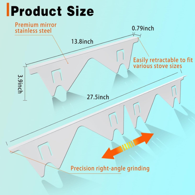 Stove Gap Covers Stainless Steel