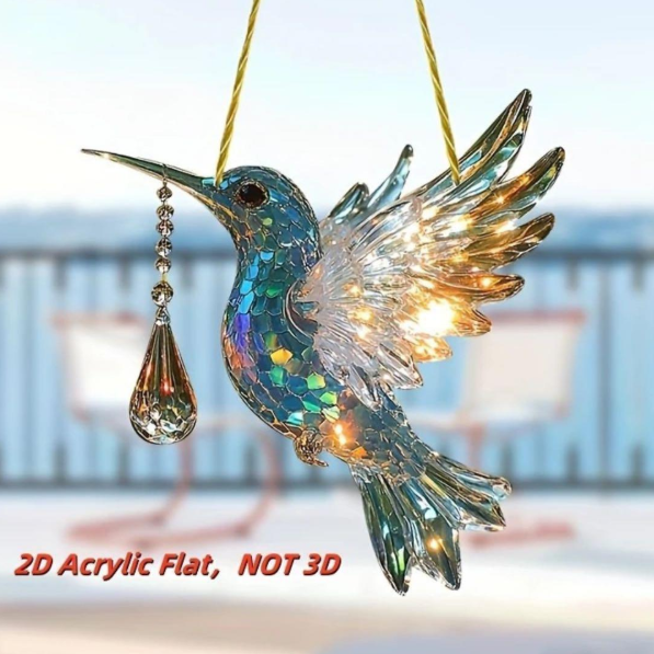 🐦🌈Radiant Crystal Hummingbird Suncatcher