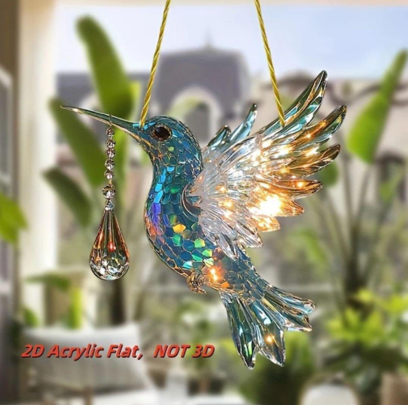 🐦🌈Radiant Crystal Hummingbird Suncatcher