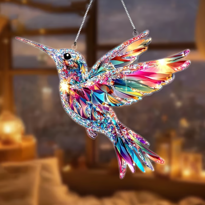 🐦🌈Radiant Crystal Hummingbird Suncatcher