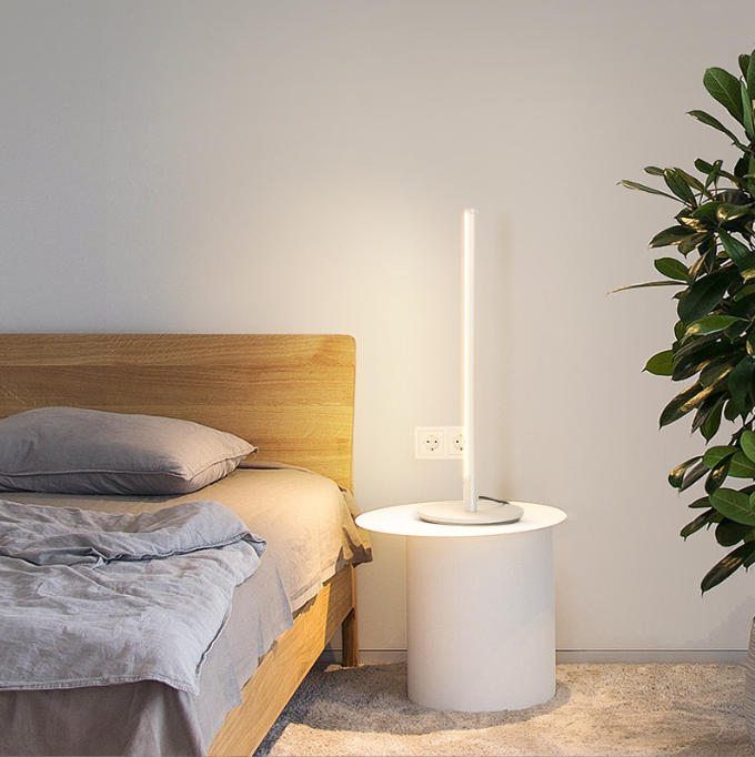Modern Slim Bedside Lamp with 360° Illumination