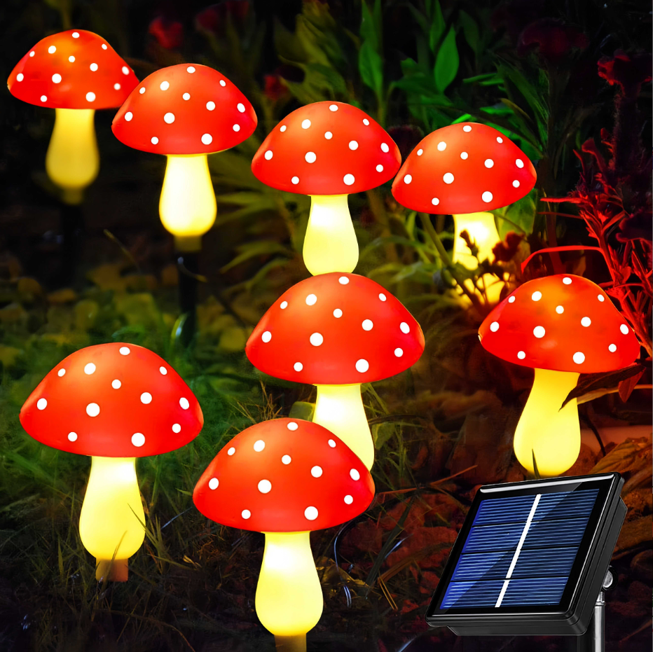 🍄Solar Powered Mushroom Shaped Garden Glow Light