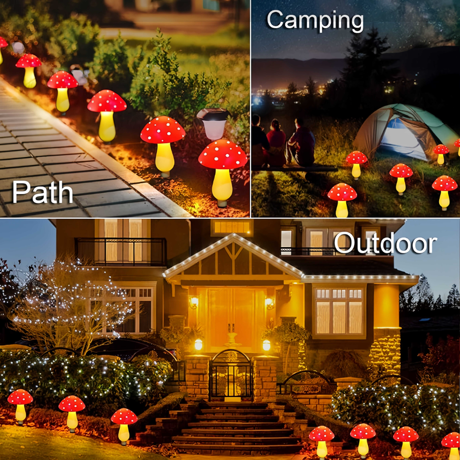 🍄Solar Powered Mushroom Shaped Garden Glow Light