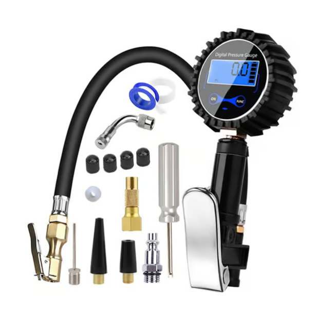 🏎️ Digital Tire Inflator with Pressure Gauge