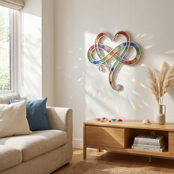 Sea Glass Infinity Heart Decor 💖✨