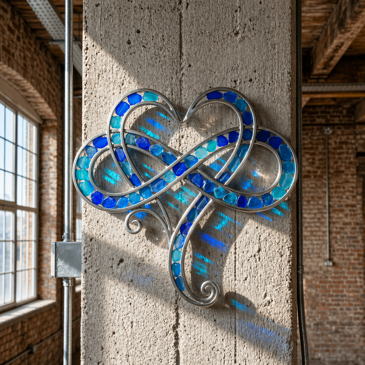 Sea Glass Infinity Heart Decor 💖✨