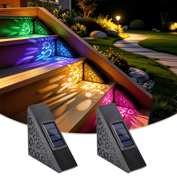 2 Pack Solar Decorative Step Light