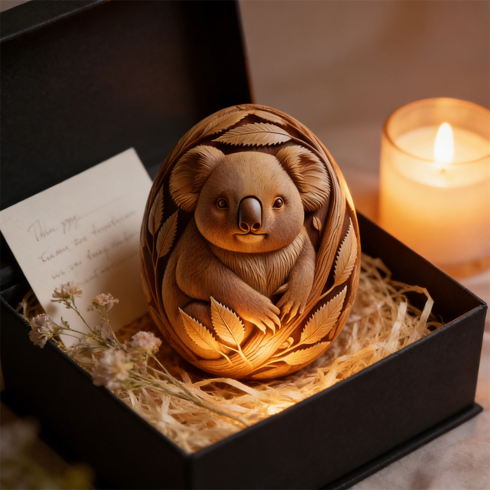 Animal Easter carving craft egg