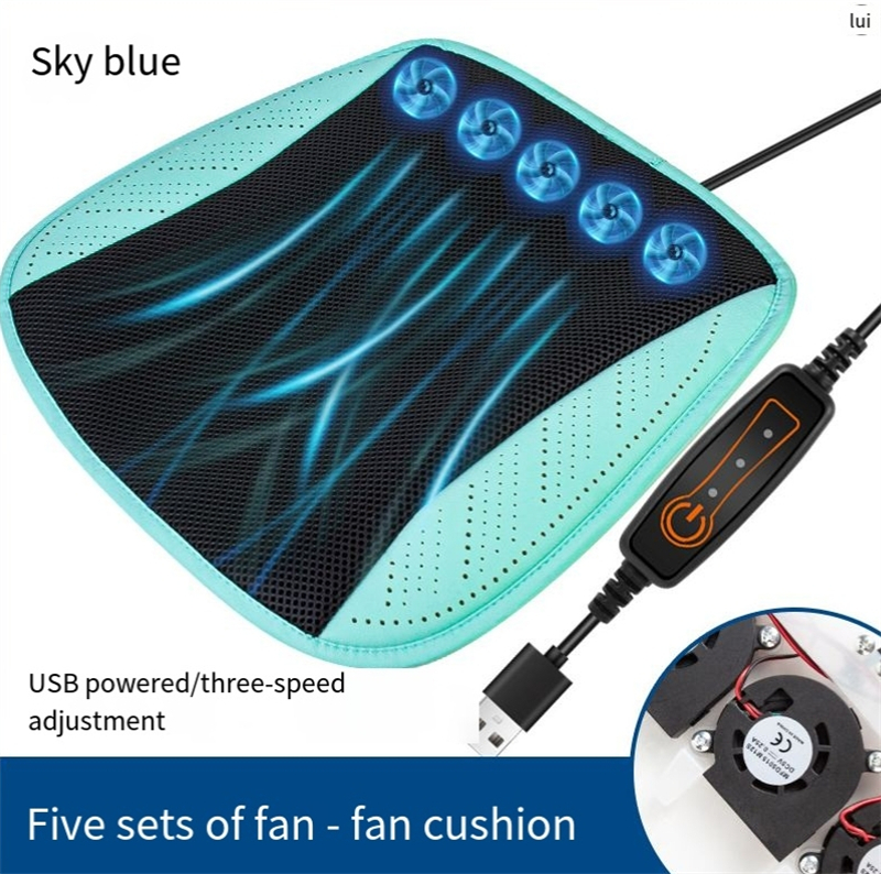 Cooling Car Seat Cushion Ventilated Pad with 5 Fans