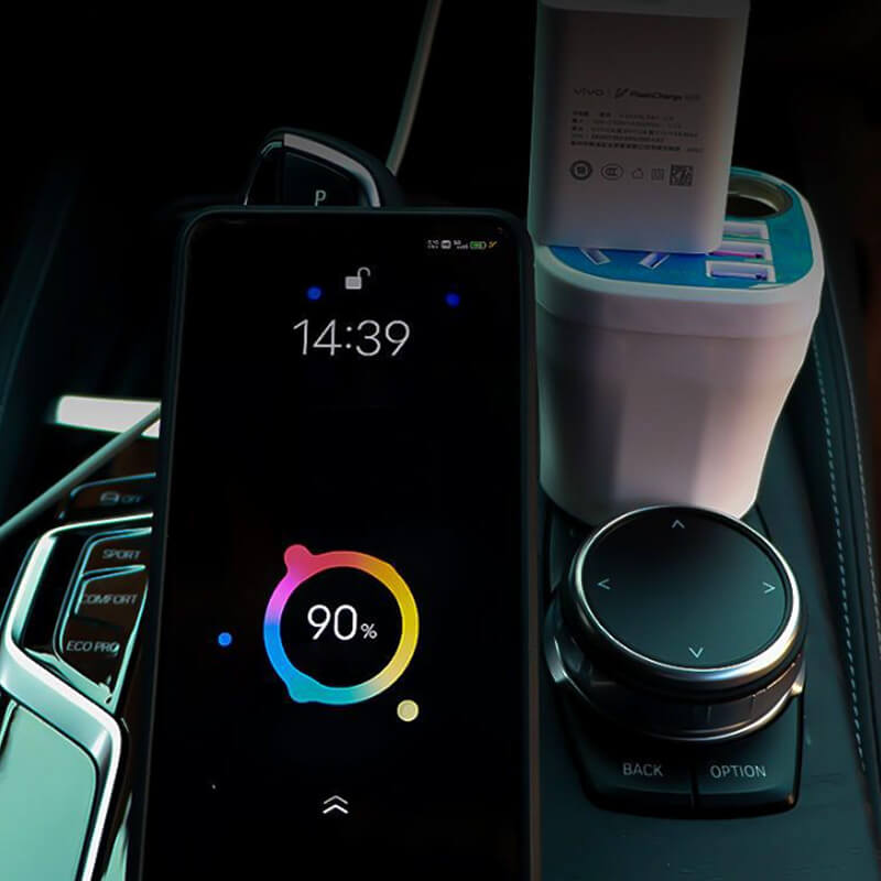 Car Mounted Cup Type Inverter Converter QC Charger 