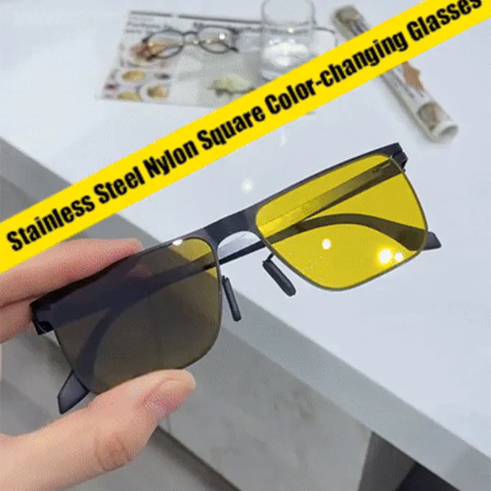 Photochromic Night Safety Driving Glasses Anti-Glare UV400 Protection