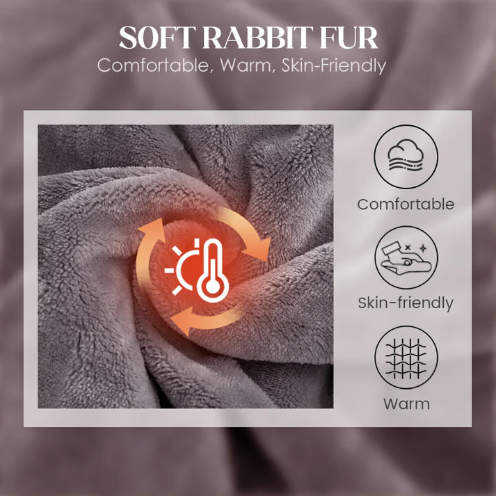 🦵 Rabbit-Fur Thermal Knee Warmers