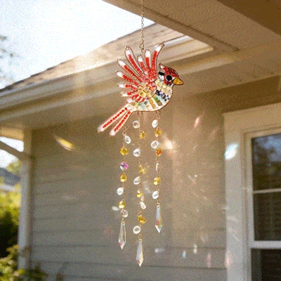 Crystal Bird Sun Catcher – Colorful Crystal Hanging Ornament