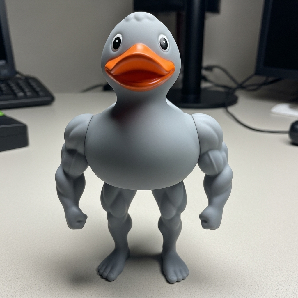 💪🦆 Strong Muscle Duck – The Gym Bro of the Duck World