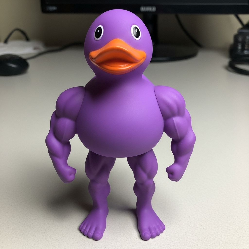 💪🦆 Strong Muscle Duck – The Gym Bro of the Duck World
