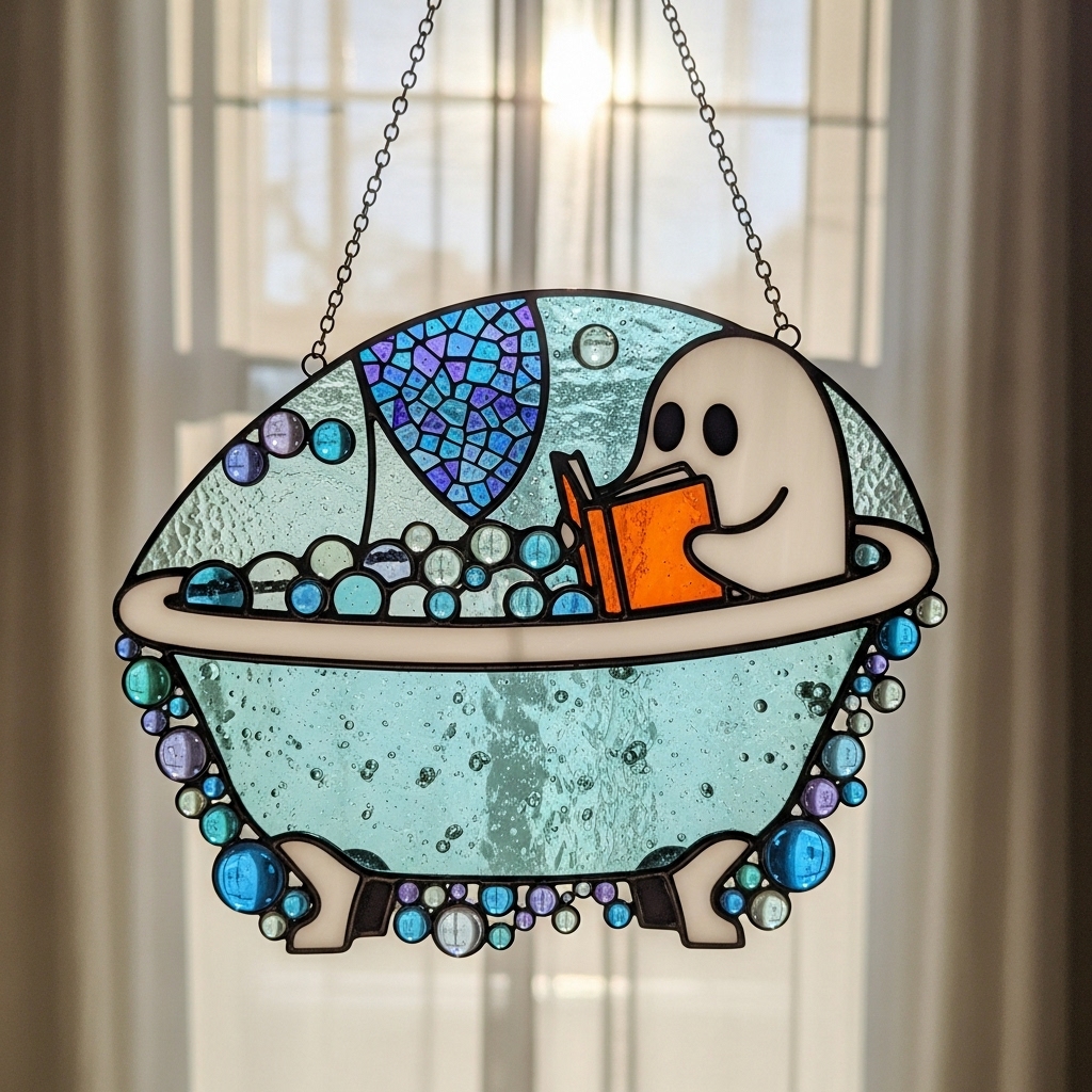 Bath-Time Ghost Reader Ornaments