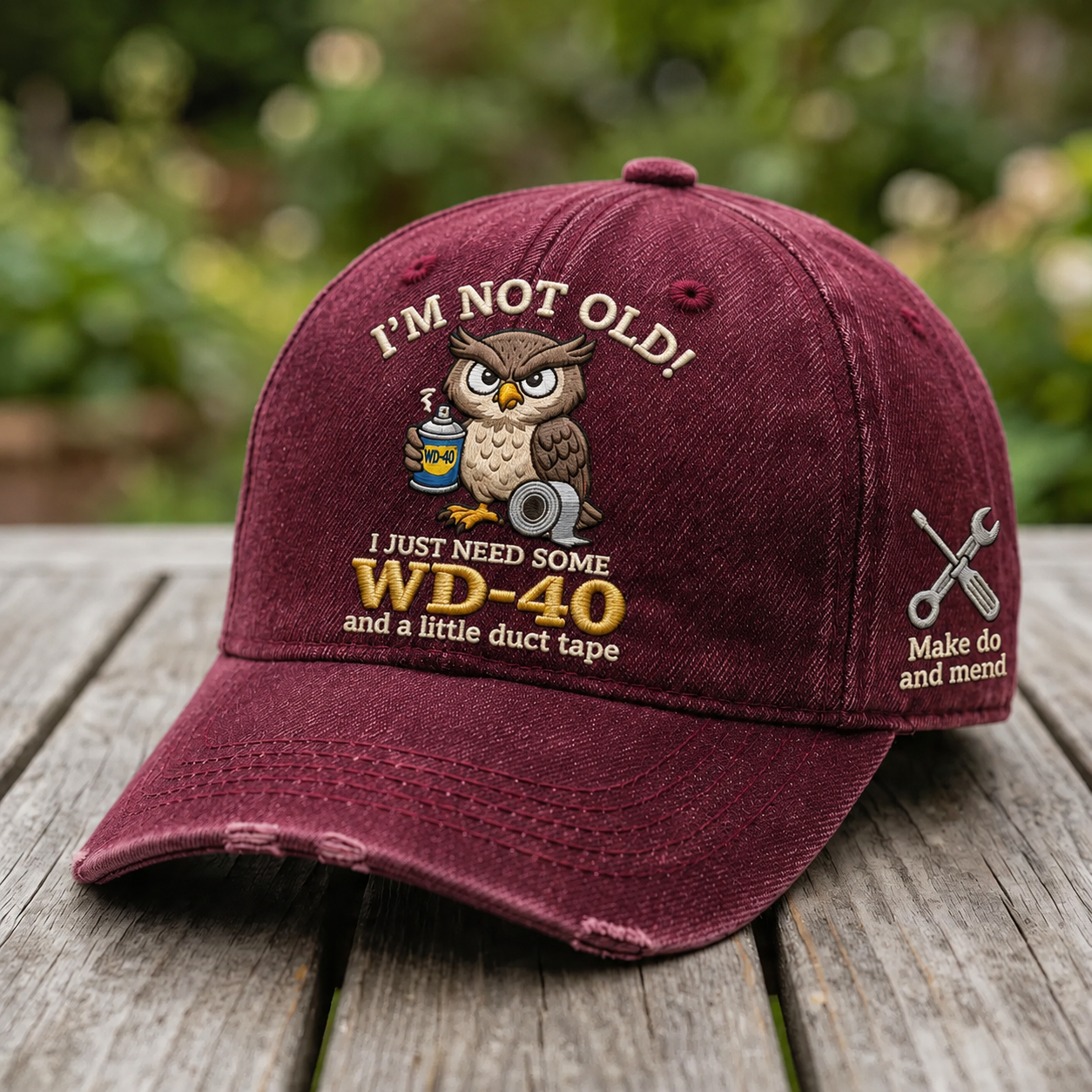 “Not Old Yet” Funny Owl Hat