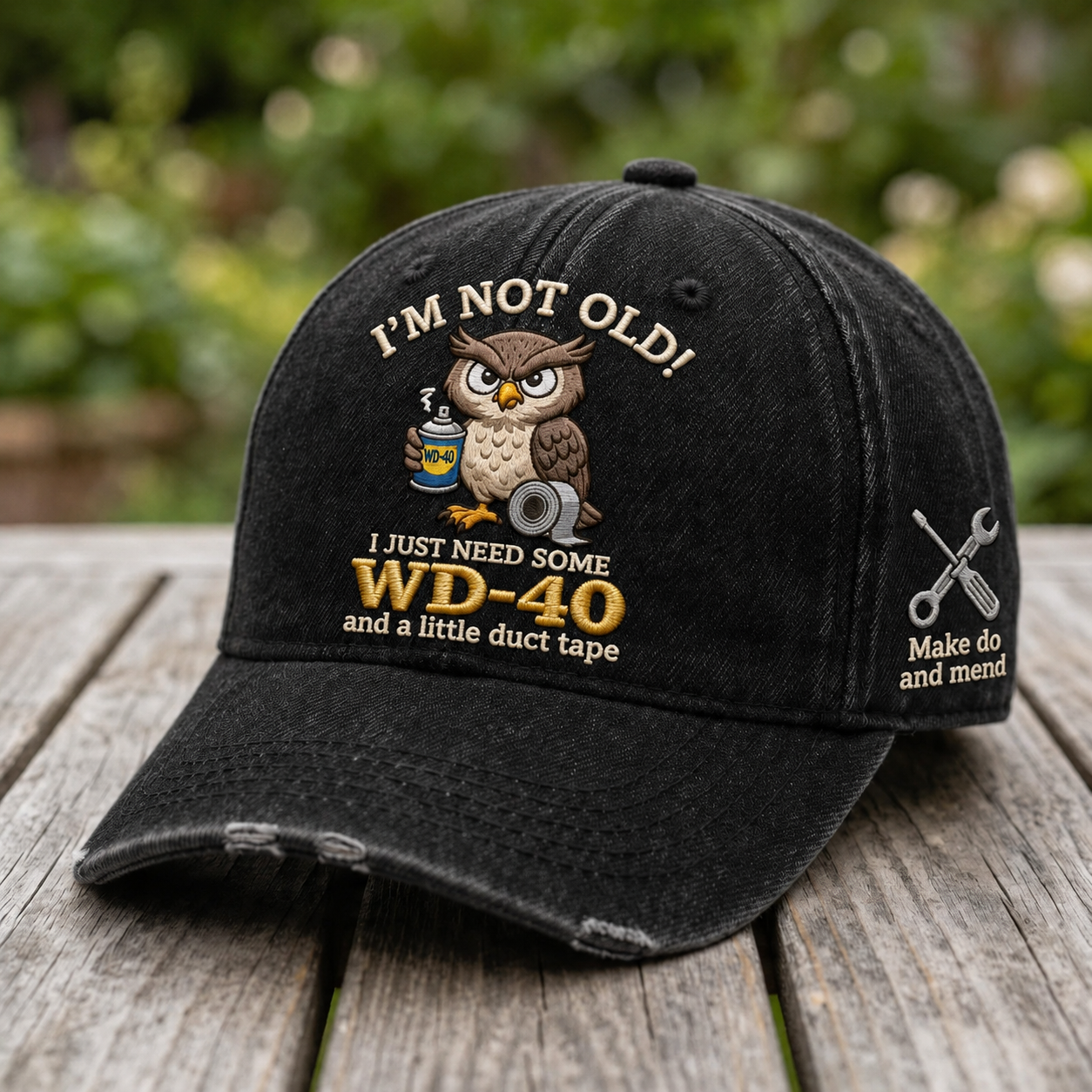 “Not Old Yet” Funny Owl Hat