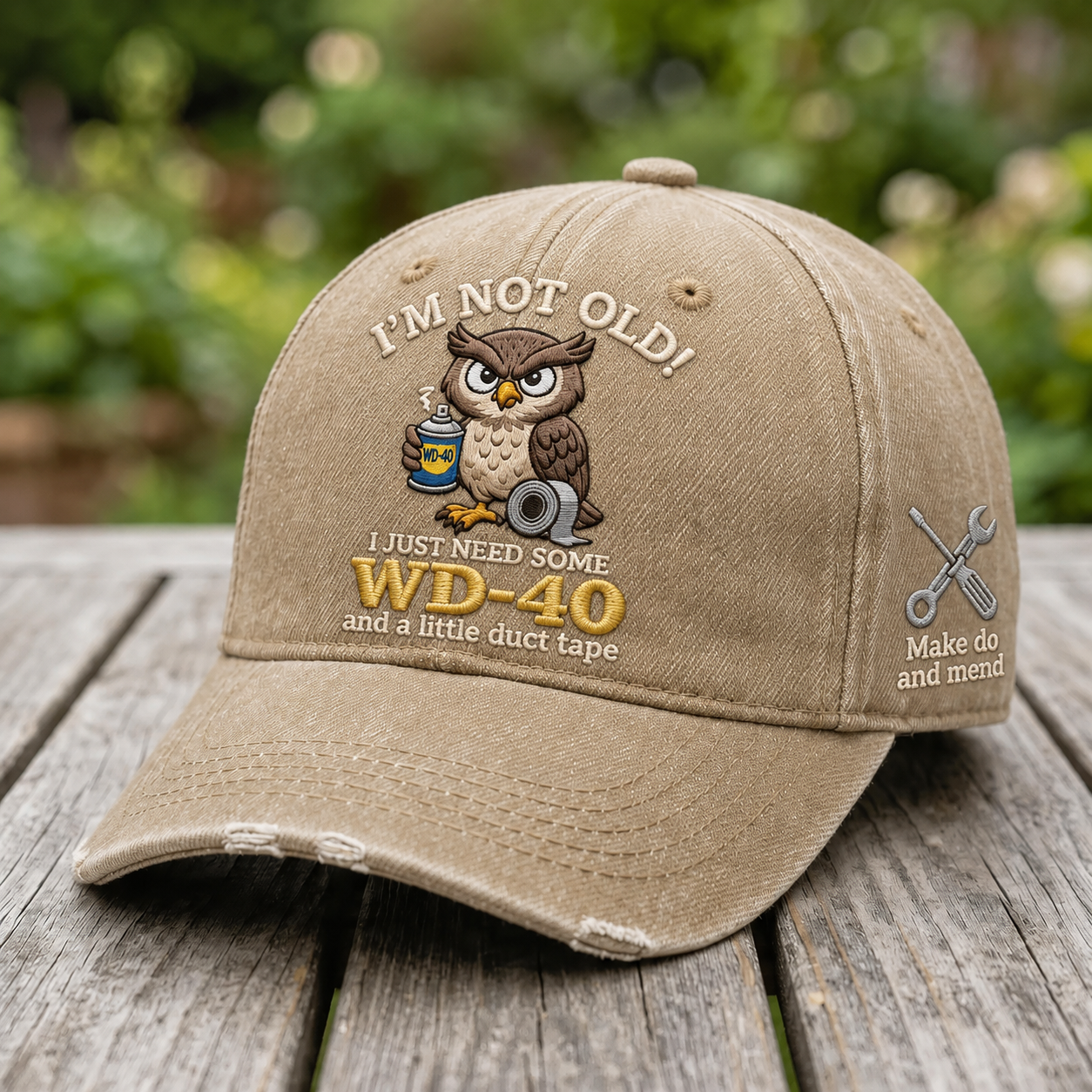 “Not Old Yet” Funny Owl Hat