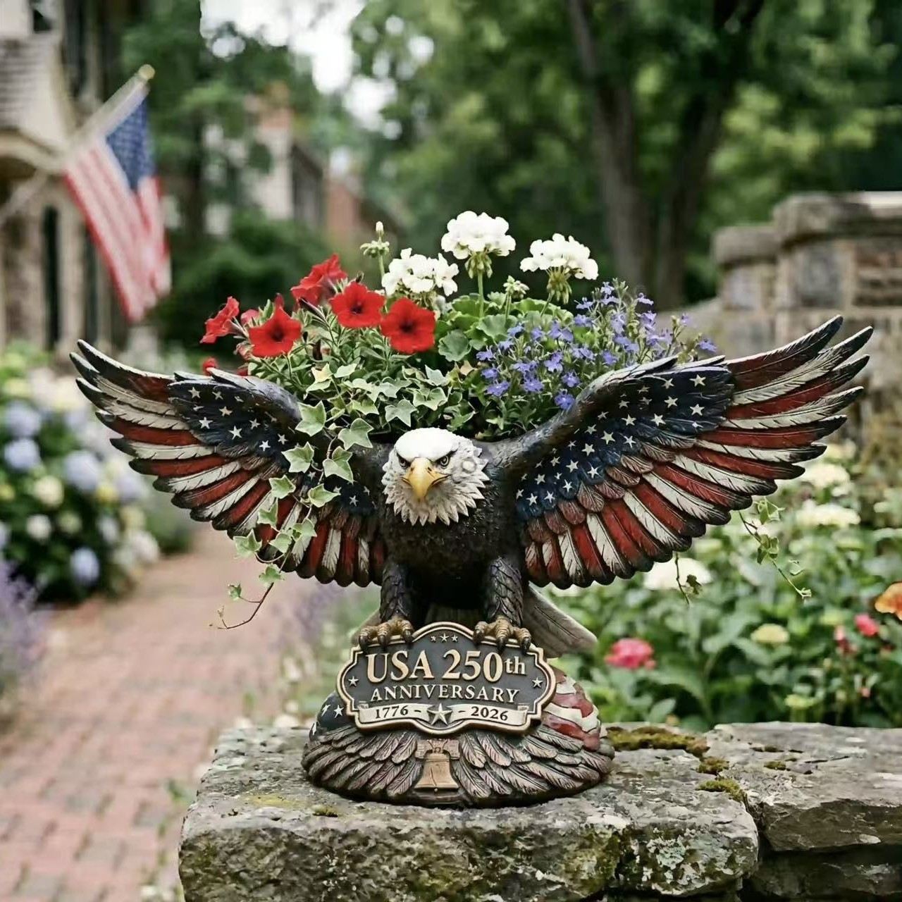 250th Anniversary Patriotic Eagle Flowerpot Planter 🇺🇸🦅