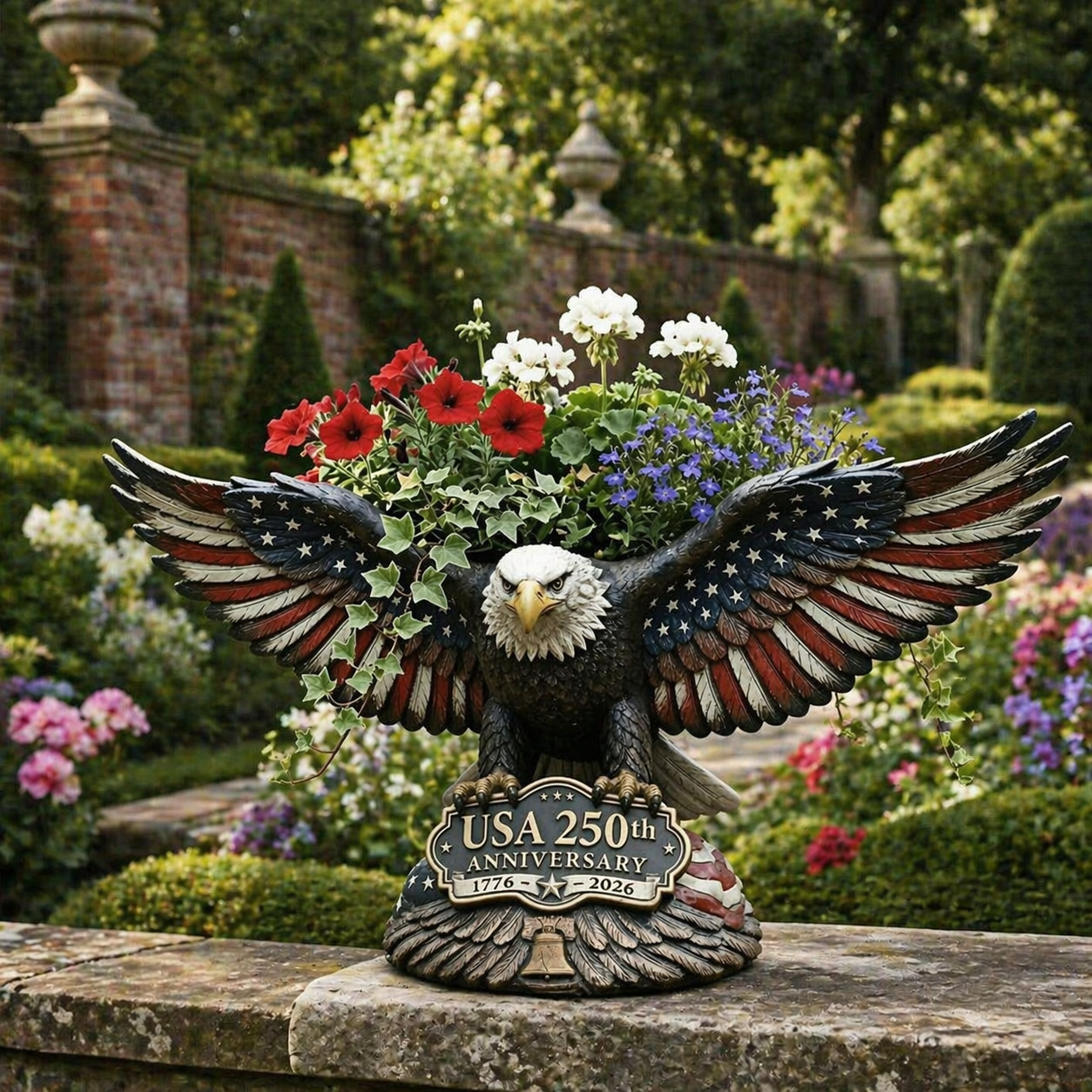 250th Anniversary Patriotic Eagle Flowerpot Planter 🇺🇸🦅
