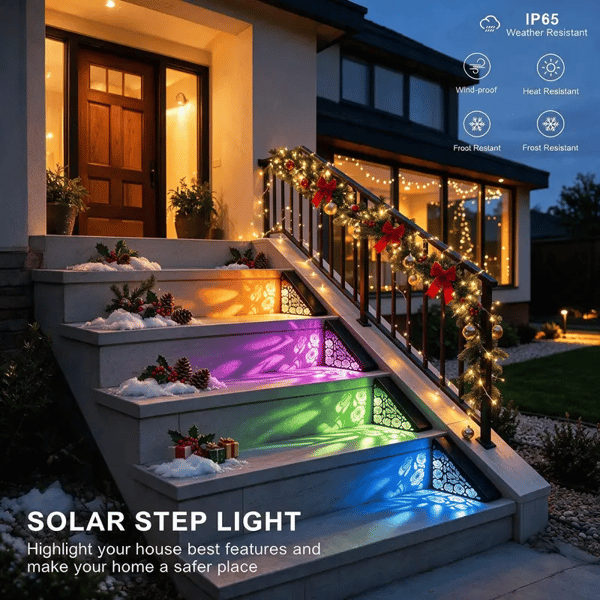 2 Pack Solar Decorative Step Light