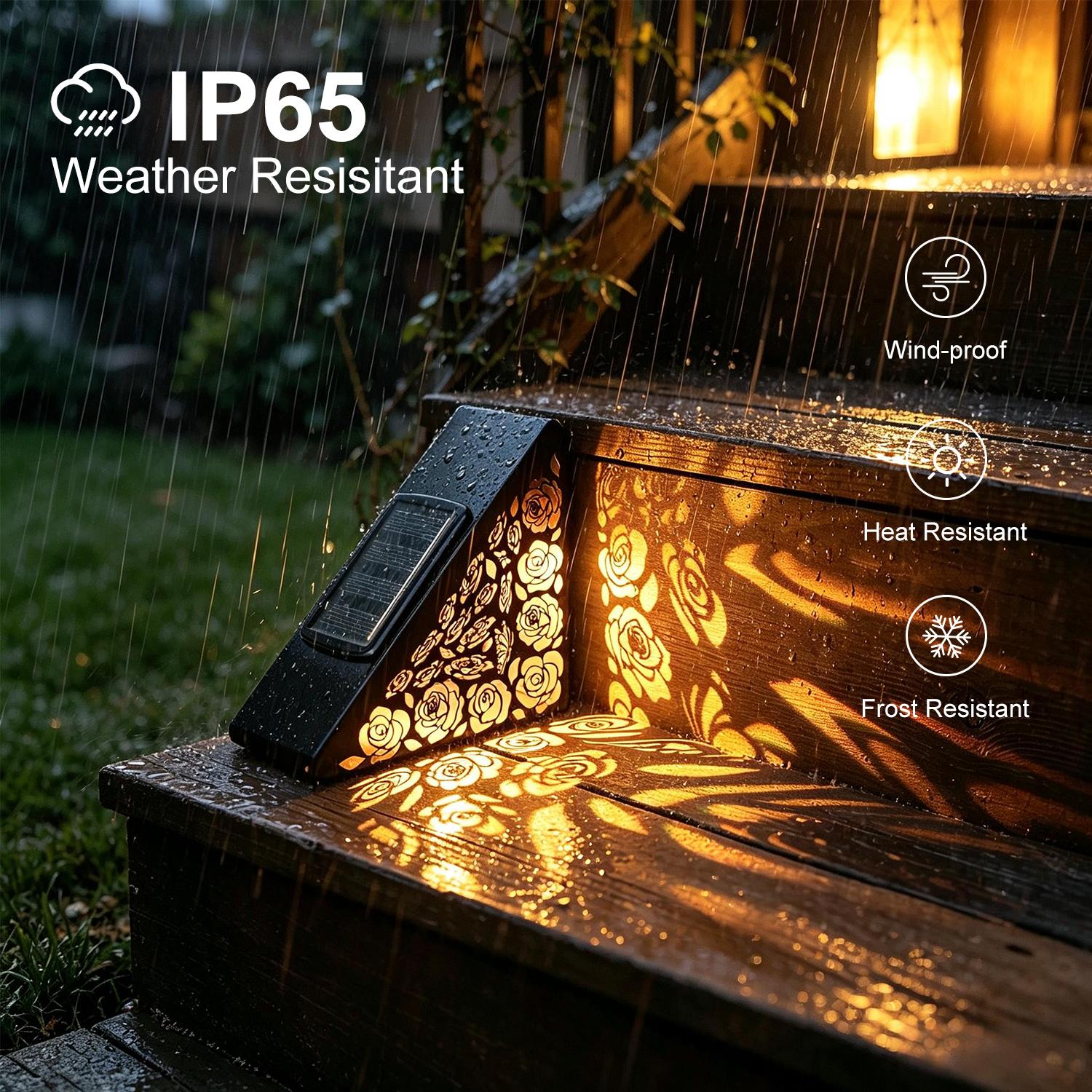 2 Pack Solar Decorative Step Light