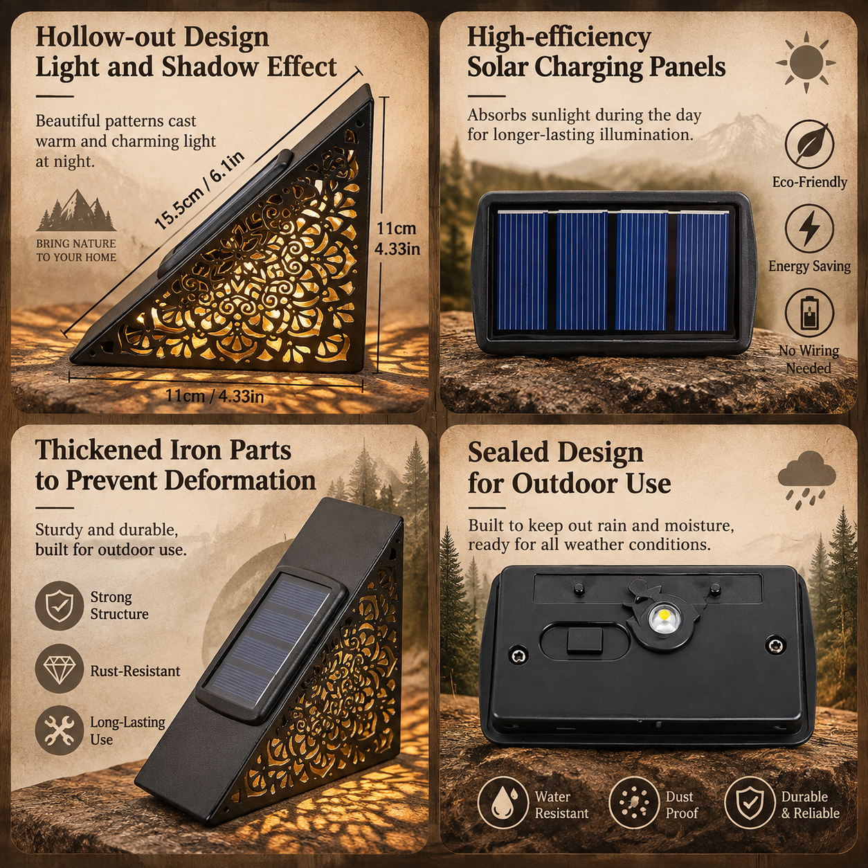 2 Pack Solar Decorative Step Light