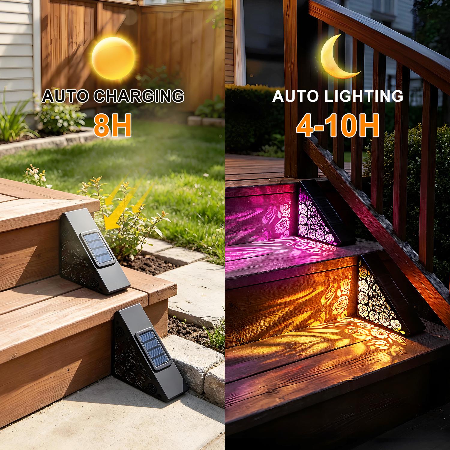 2 Pack Solar Decorative Step Light