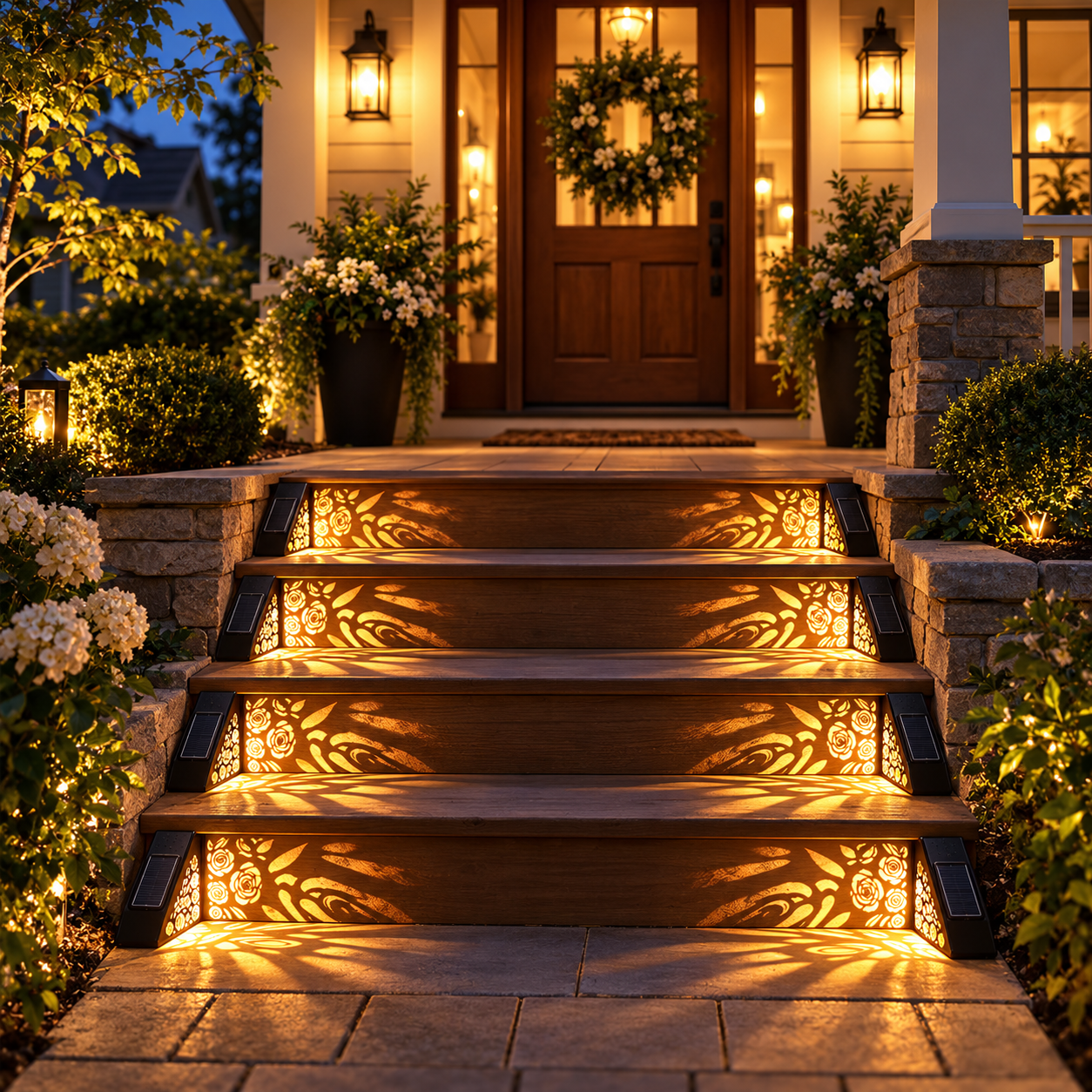 2 Pack Solar Decorative Step Light