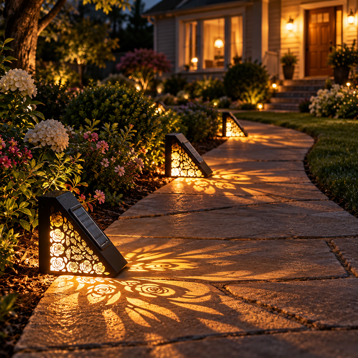 2 Pack Solar Decorative Step Light