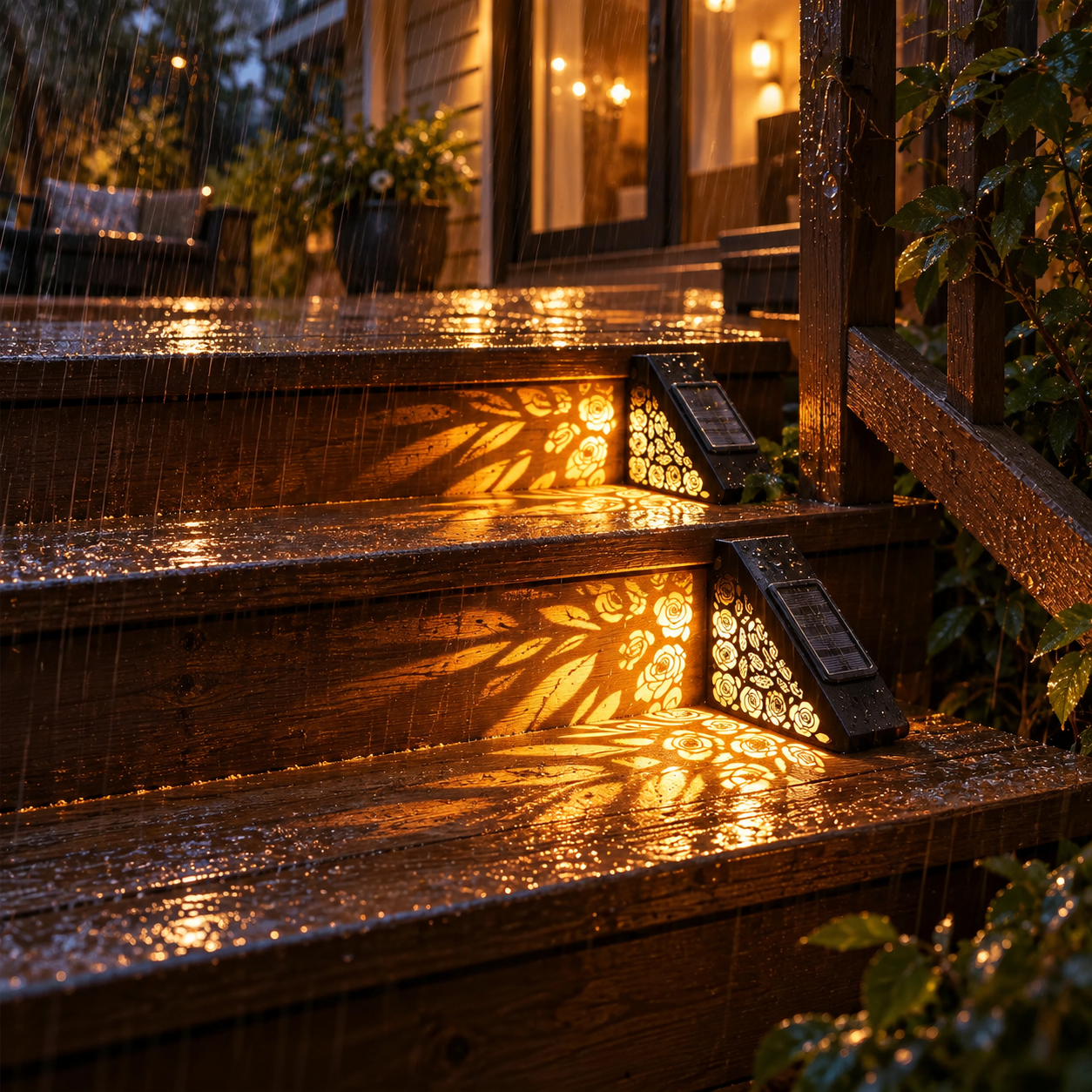 2 Pack Solar Decorative Step Light