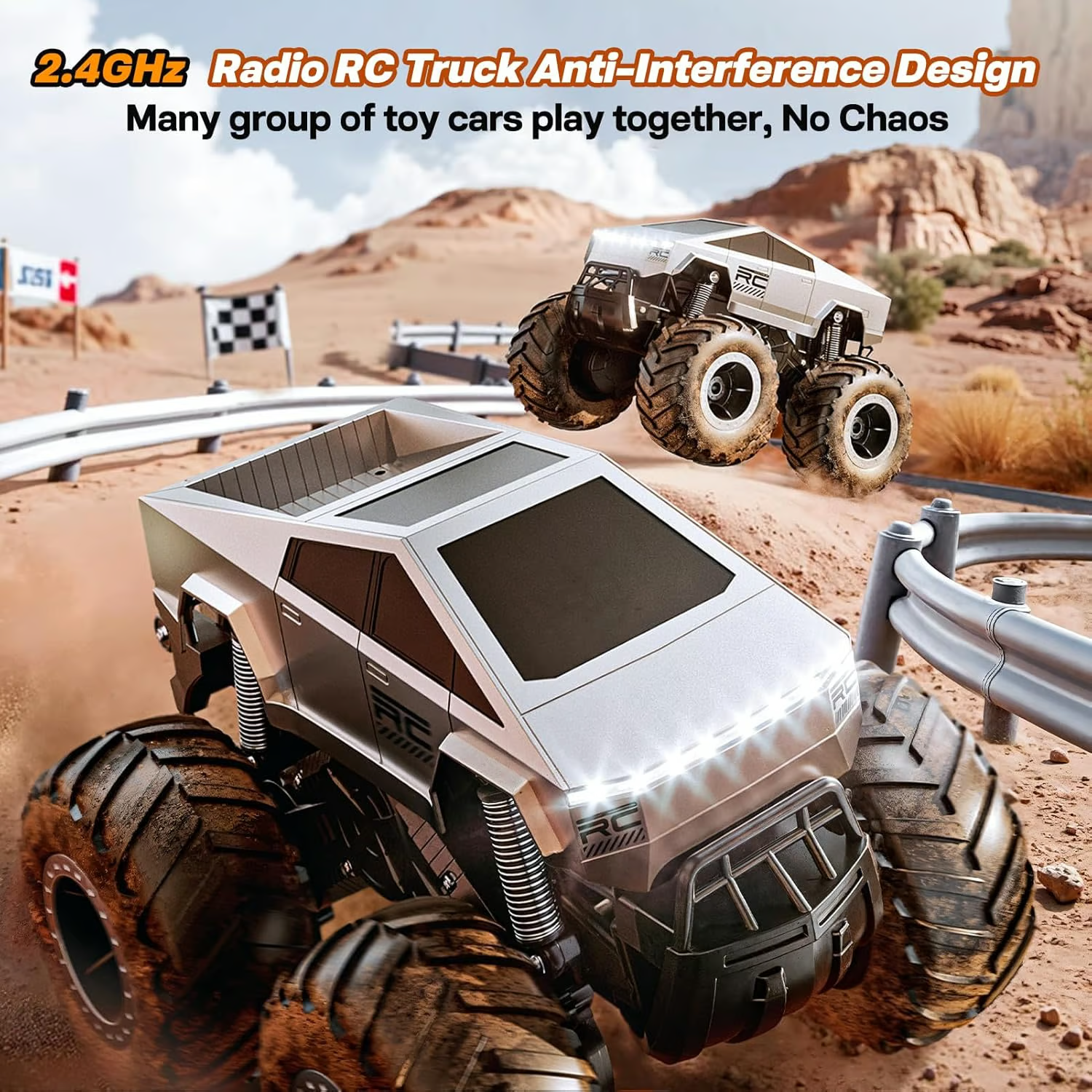 4WD Waterproof Remote Control Car Off-Road Pick-up Truck