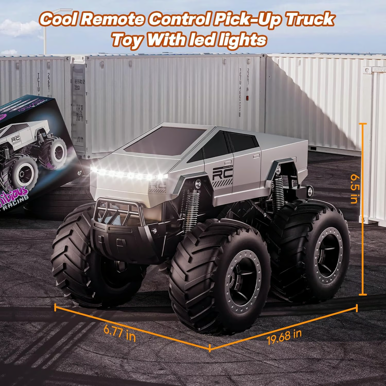 4WD Waterproof Remote Control Car Off-Road Pick-up Truck