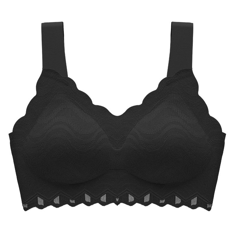 Women's one-piece extended strap latex bra