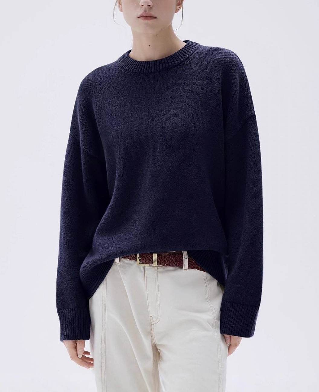 Women Cashmere Blend Oversized Sweaters Long Sleeve Pullover Tops