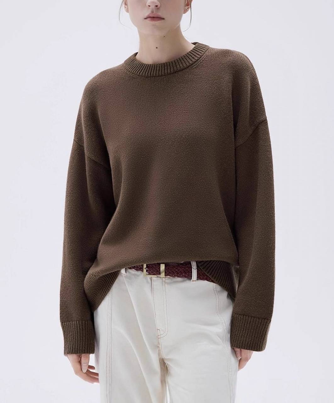 Women Cashmere Blend Oversized Sweaters Long Sleeve Pullover Tops