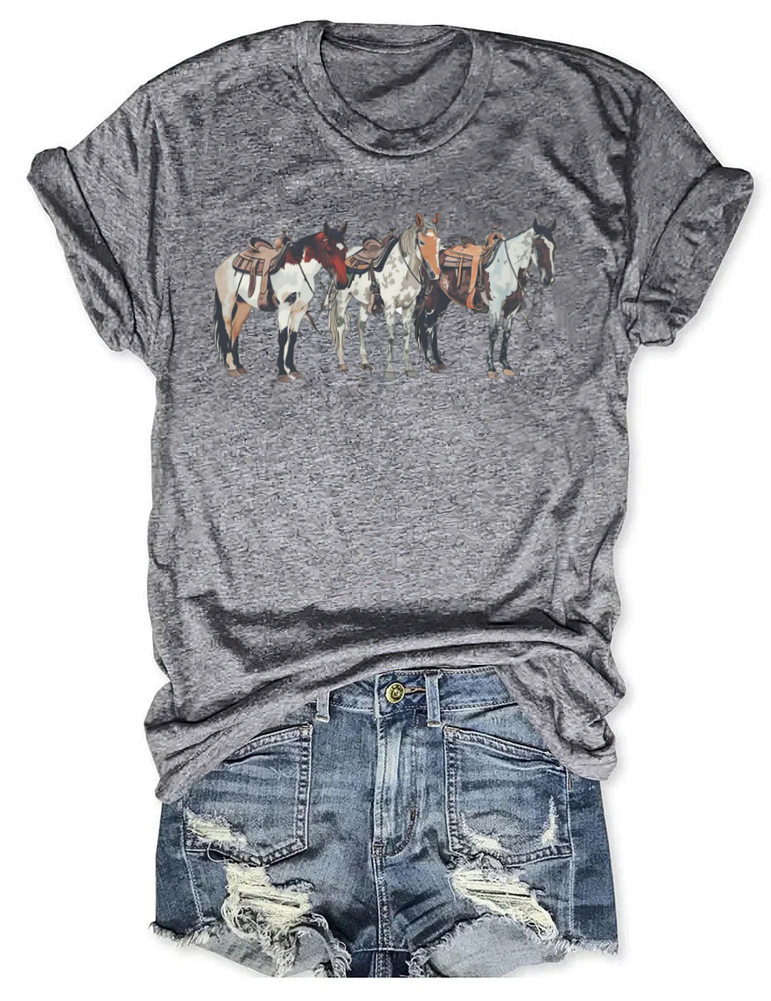 Western Horse Ranch Girl Tee-colinskeirs