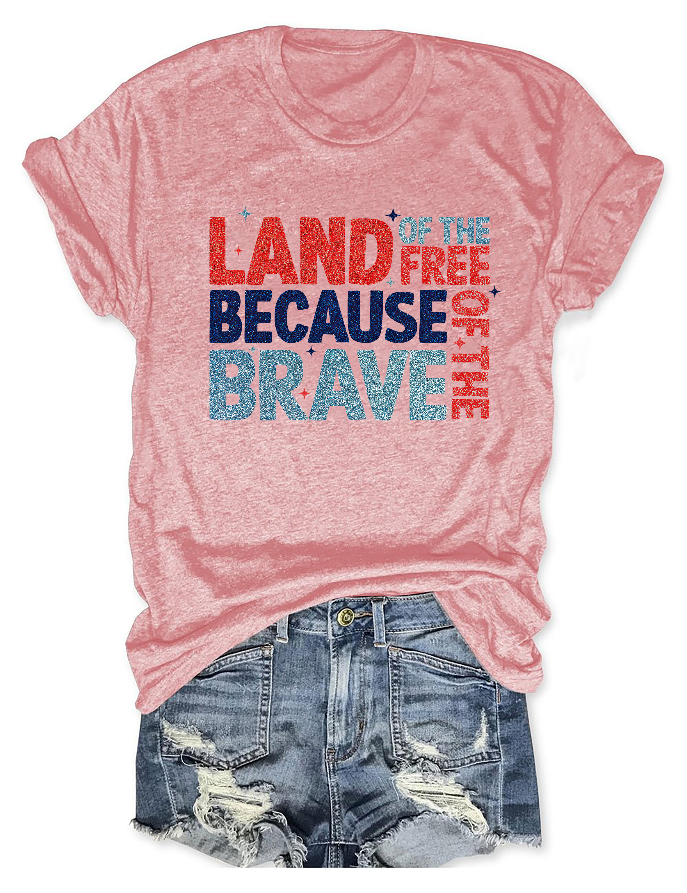 Land Of The Free Because Of The Brave Tee