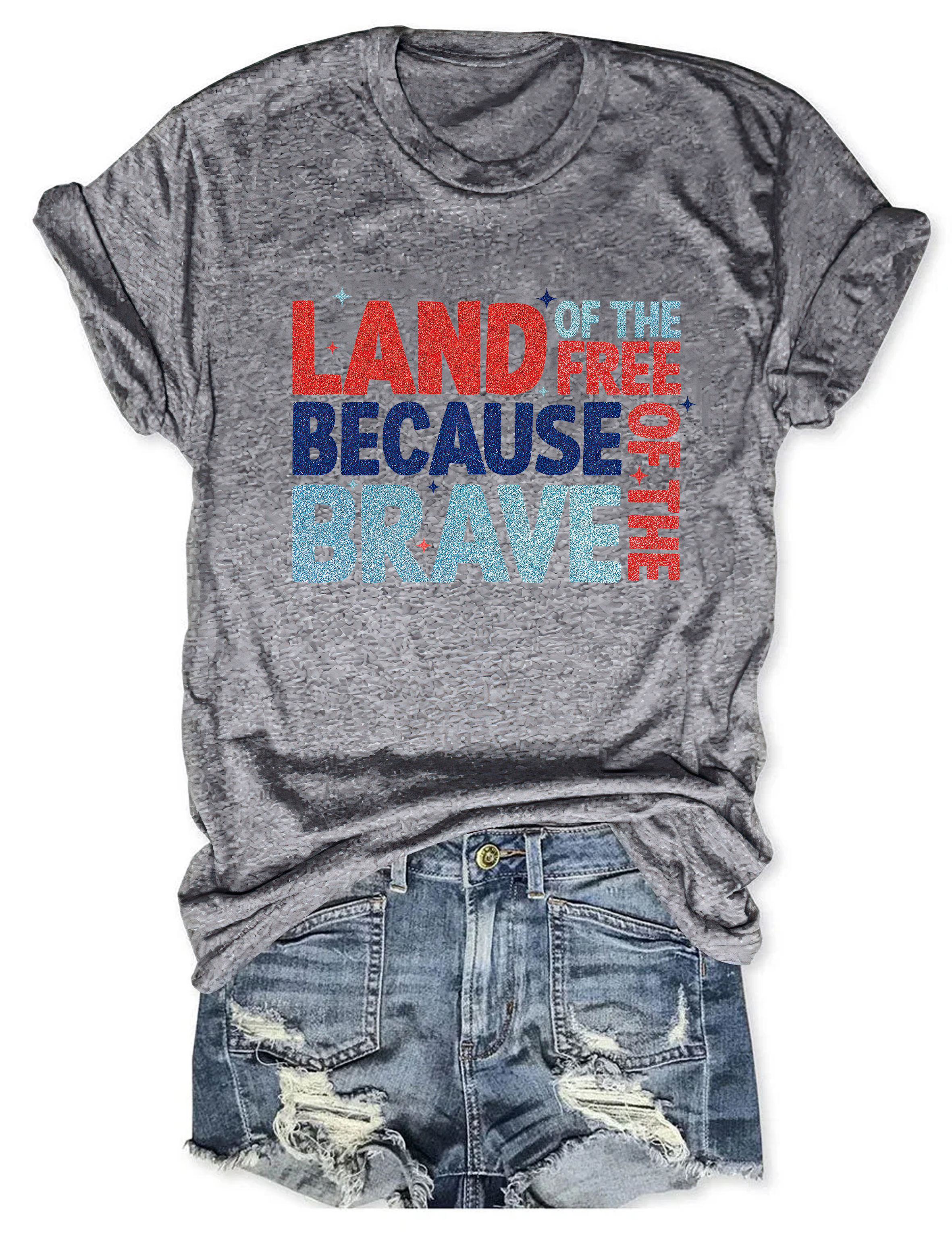 Land Of The Free Because Of The Brave Tee