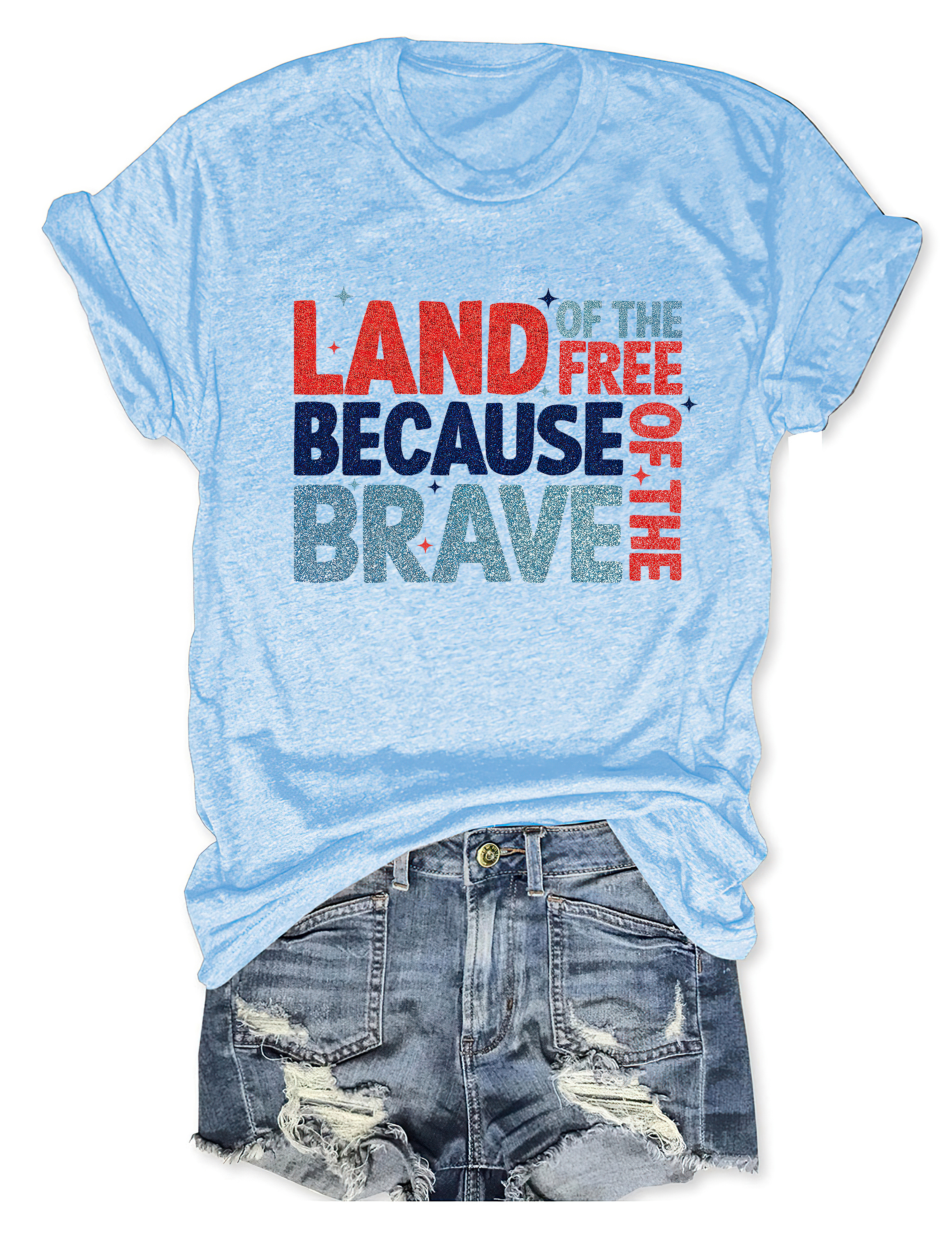 Land Of The Free Because Of The Brave Tee