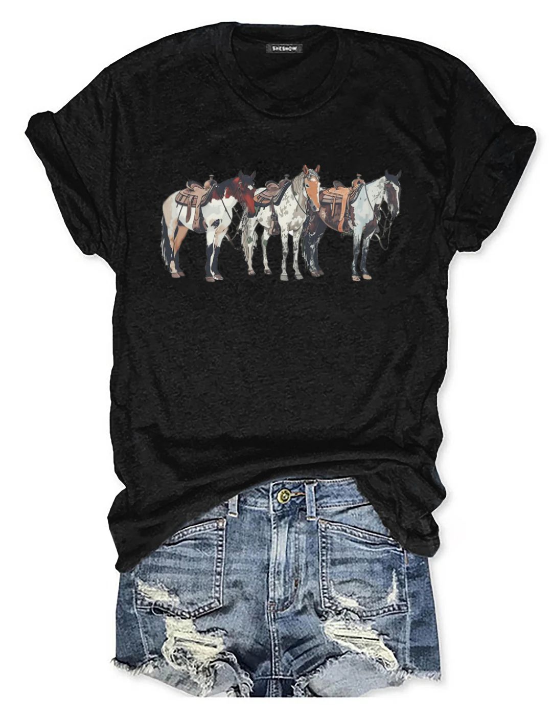 Western Horse Ranch Girl Tee-colinskeirs