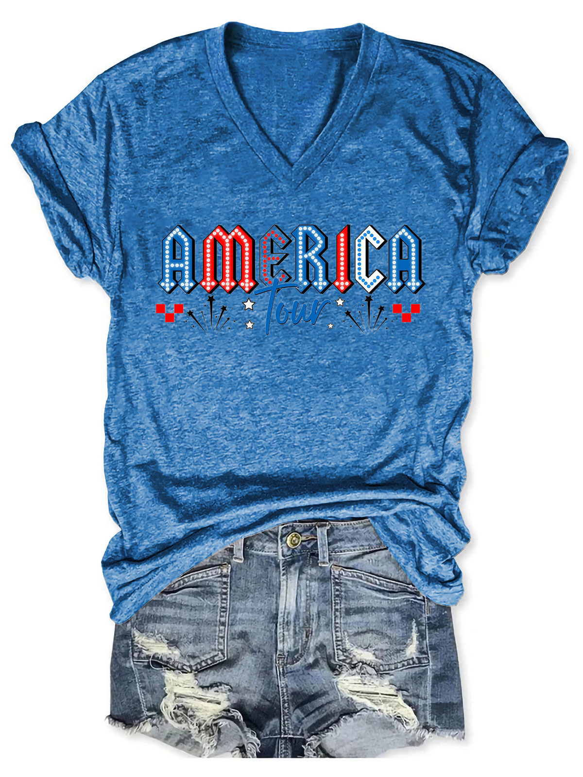Women's Independence Day America Tour Tee