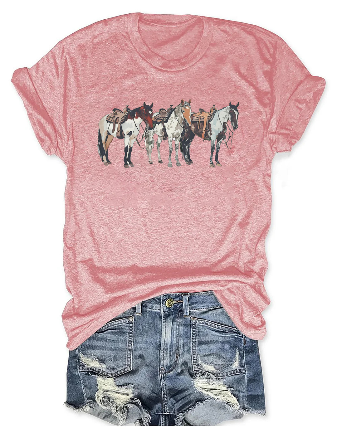 Western Horse Ranch Girl Tee-colinskeirs