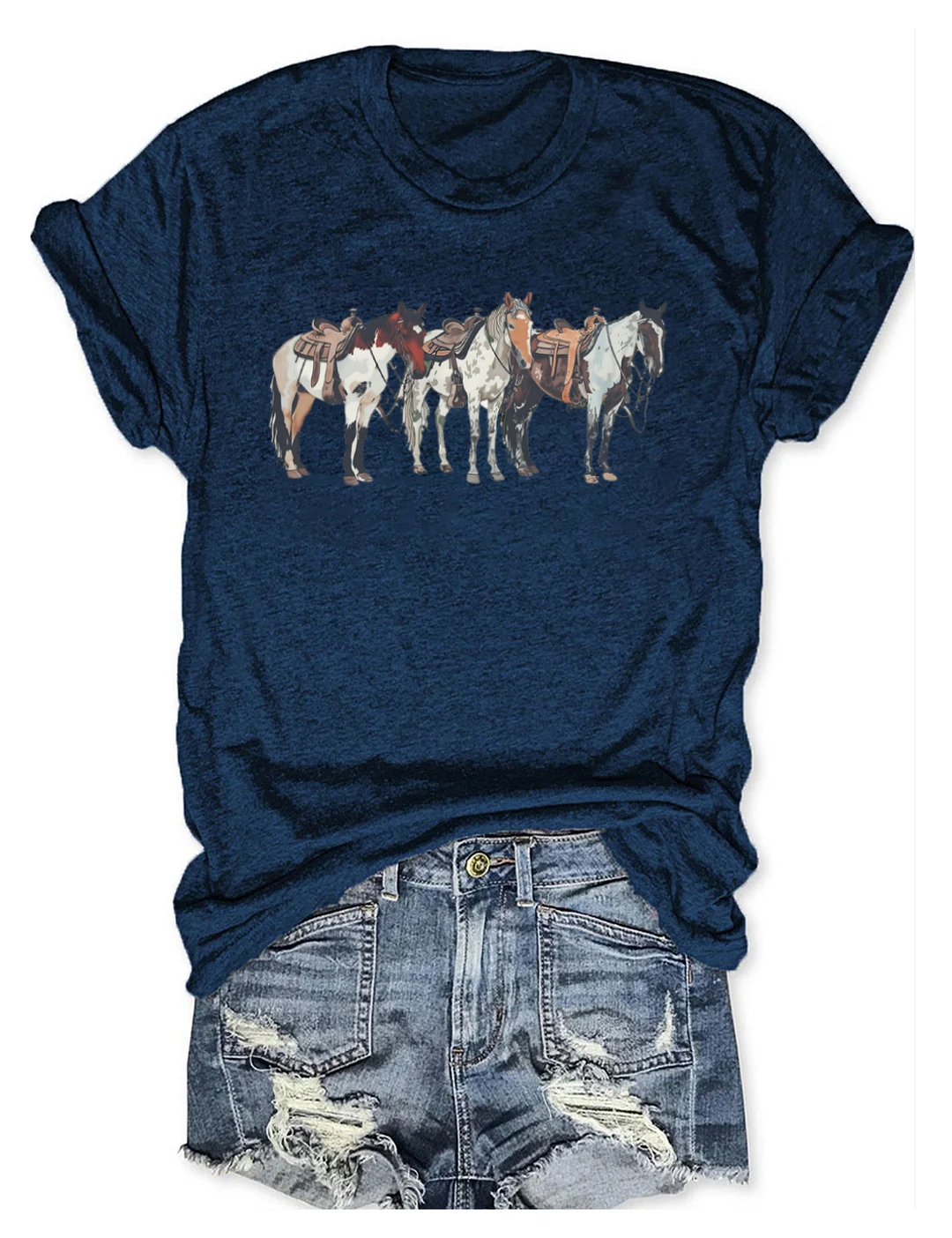 Western Horse Ranch Girl Tee-colinskeirs