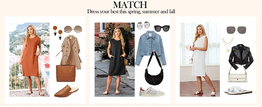 搭配任意鞋子，如运动鞋、平底鞋、高跟鞋，添加配饰，并分层搭配，以适应寒冷的天气。