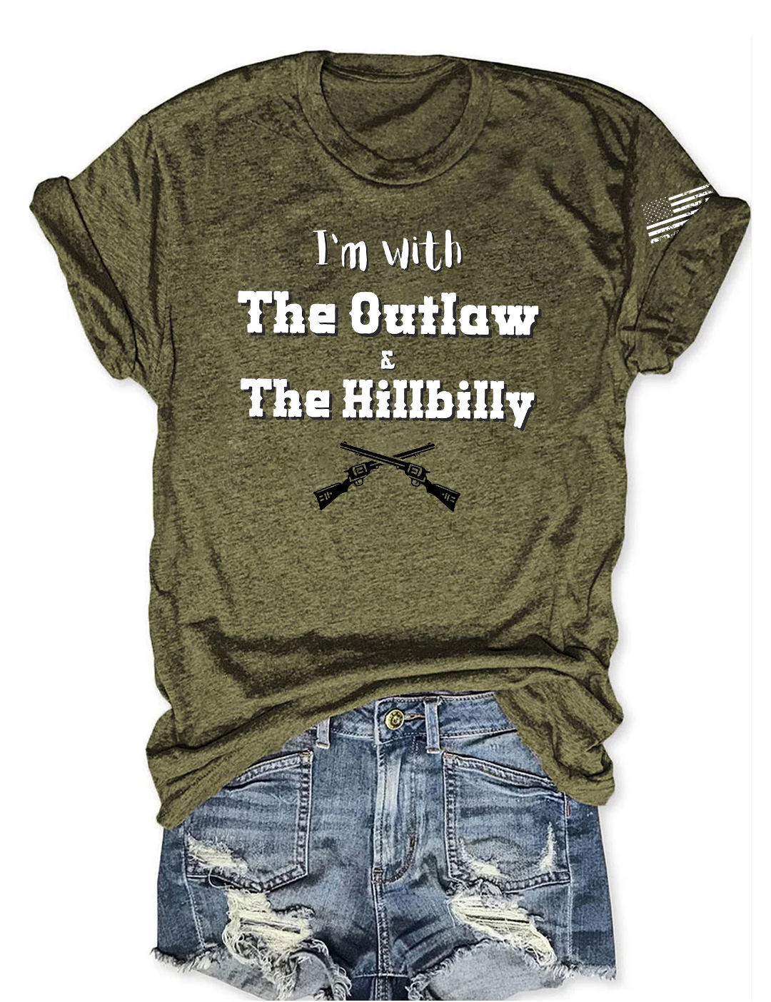 I’m With The Outlaw and The Hillbilly Tee