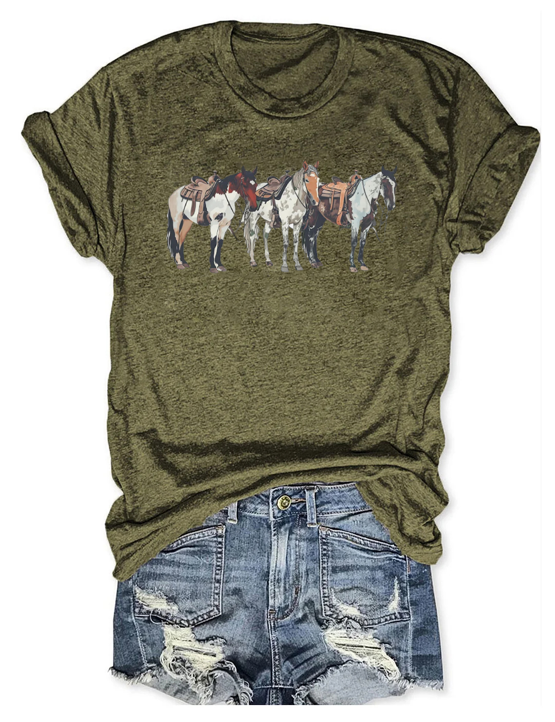 Western Horse Ranch Girl Tee-colinskeirs