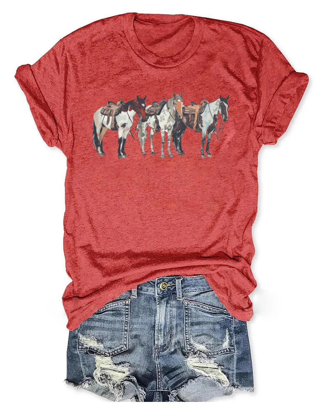 Western Horse Ranch Girl Tee-colinskeirs